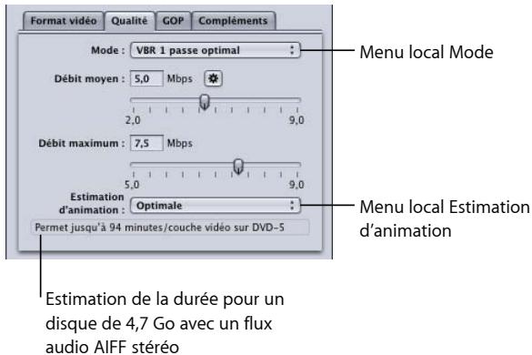 APPLE COMPRESSOR 4 - Onglet Qualité - 1