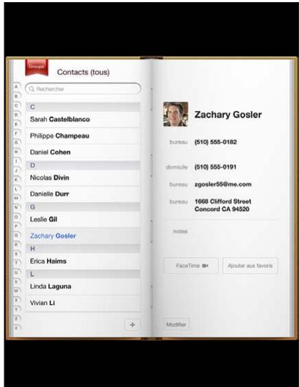 APPLE IPAD 2 WI-FI - À propos de Contacts - 1