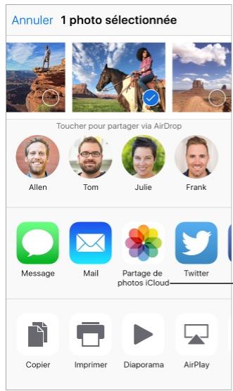 Partage des photos iCloud 1