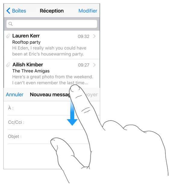 Finir d'écrire un message plus tard 1