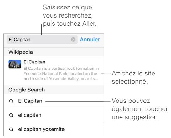 Effectuer des recherches sur le web 1