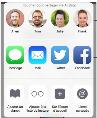 Liens partages et abonnements 2