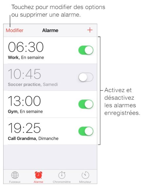Alarmes et minuteurs 1