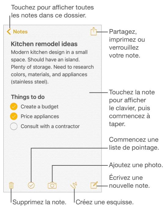 Notes en un coup d'oeil 1