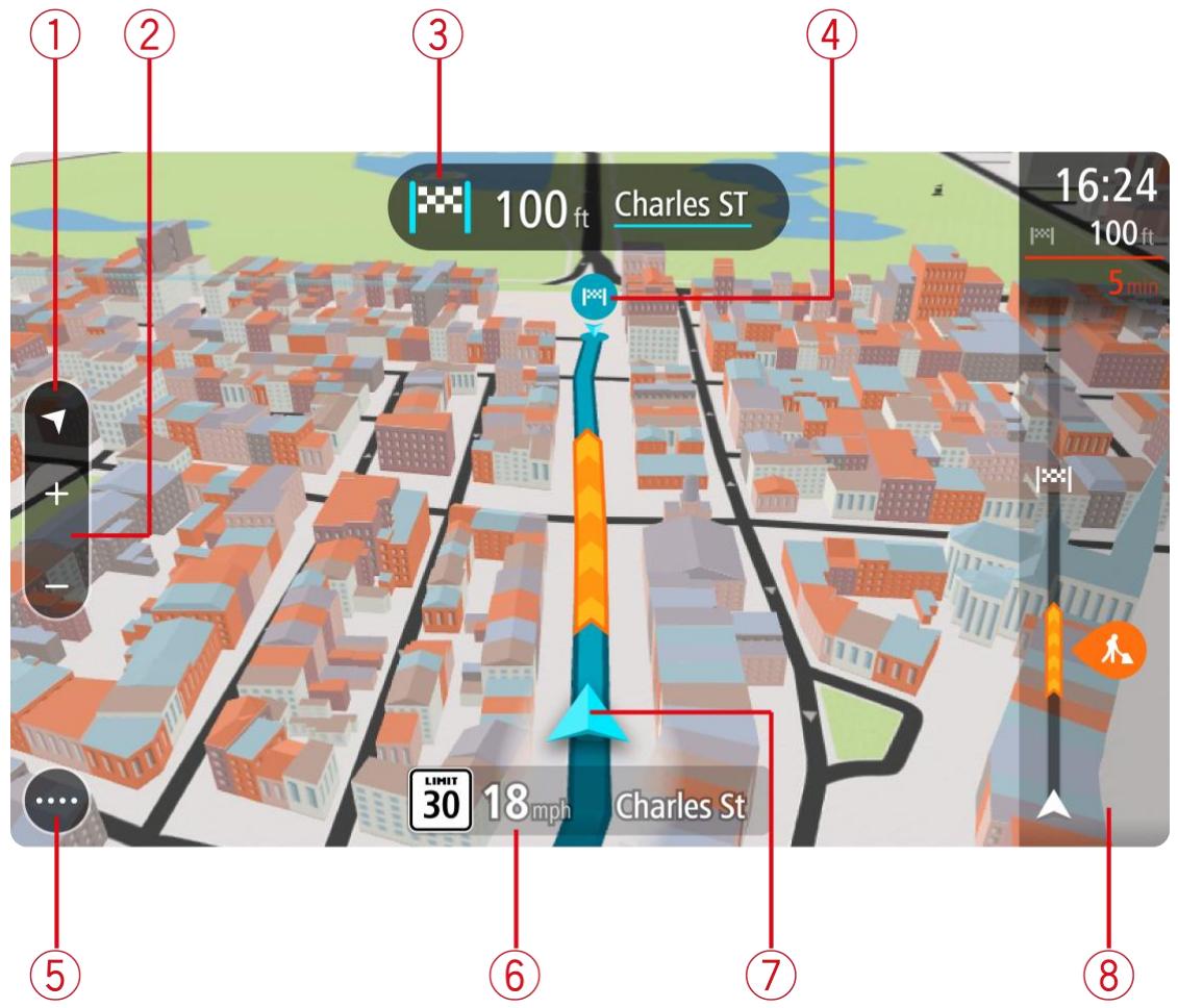 TOMTOM GO 5000 - Le mode guidage - 1