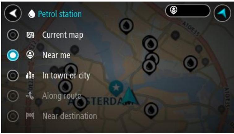 TOMTOM GO 5000 - Sélectionnez Station service. - 5