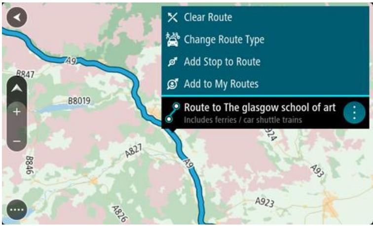 TOMTOM GO 5000 - Ajouter un arrêt à un parcours enregistré à l'aide de la carte - 1