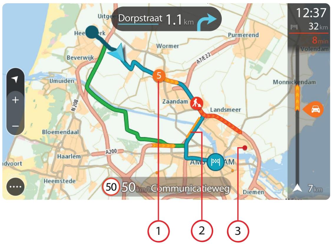 TOMTOM RIDER 40 - Consulter le traffic sur la carte - 1