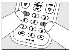 PHILIPS SRU740 - Legge til en fjernkontrollfunksjon - 5