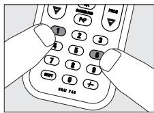 PHILIPS SRU740 - Restoring the original functions of your remote control - 1