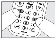 PHILIPS SRU740 - Asignación del control de volumen a otro modo - 2