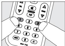 PHILIPS SRU740 - Handmatig instellen van de afstandsbediening - 3