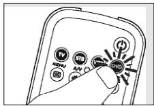 PHILIPS SRU 3040 - Anpassen der Gerätewahl (Mode-Tasten) - 1