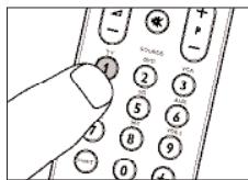 Hand holding a phone with numbered keypad and function buttons visible