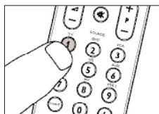 Hand holding a mobile phone with numbered keypad and function buttons visible