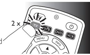 PHILIPS SRP4004 - Example: setting up the universal remote control to operate your TV: - 5