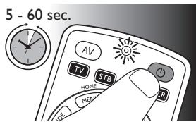 PHILIPS SRP4004 - Example: setting up the universal remote control to operate your TV: - 3