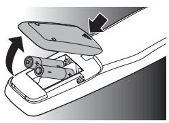 PHILIPS SRP4004 - Insertion des piles - 1