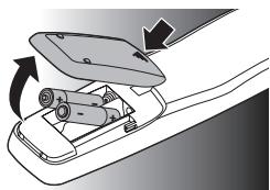 PHILIPS SRP4004 - Inserting the batteries - 1