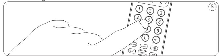 PHILIPS SRU-5110, SRU5110, SRU5110/86 - Deafstandsbediening instellen - 3