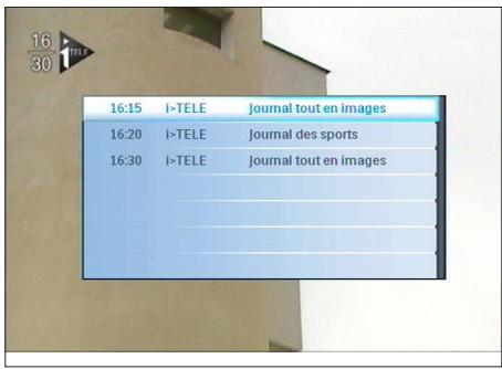 PHILIPS HDT8010 - Accès aux programmes de la barre d'enregistrement - 1