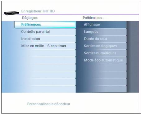 PHILIPS HDT8010 - Réglages - 1