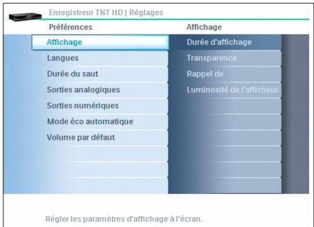 PHILIPS HDT8010 - Préférences - 1