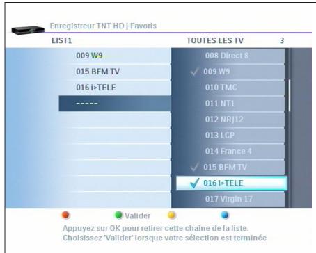 PHILIPS HDT8010 - Créer une liste de favorsis - 1