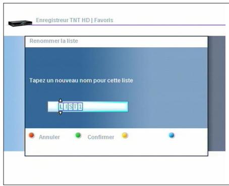 PHILIPS HDT8010 - Renommer une liste de favors - 1