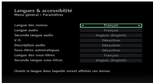 PHILIPS DSR 2020 - Langues &amp; accessibilité - 1
