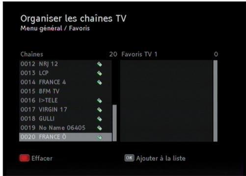 PHILIPS DSR 2020 - Créer une liste de favorsis - 1