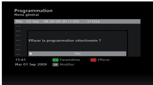 PHILIPS DSR 2020 - Effacer un enregistrement programme - 1