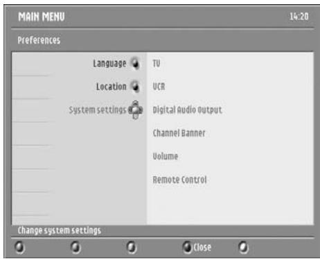 PHILIPS DTR 300 - System settings - 1