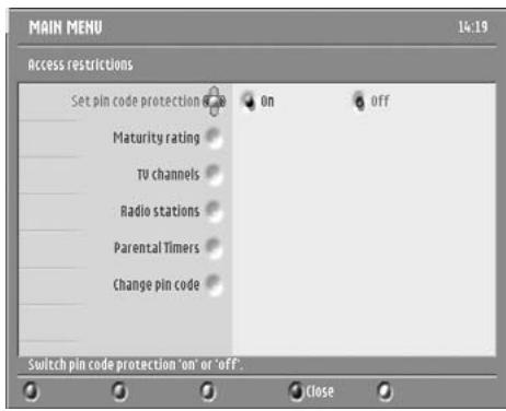 PHILIPS DTR 300 - Access Restrictions - 3