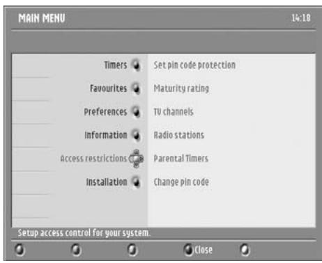 PHILIPS DTR 300 - Access Restrictions - 1