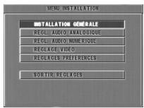 PHILIPS DVD625-001 - Menu d'installation générale - 1