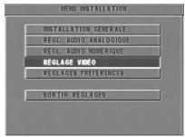 PHILIPS DVD625-001 - Menu d'installation video - 1