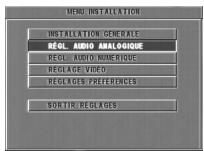 PHILIPS DVD625-001 - Menu d'installation de l'audio analogue - 1
