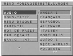 PHILIPS DVD733-001 - Réglages préférentiels - 1