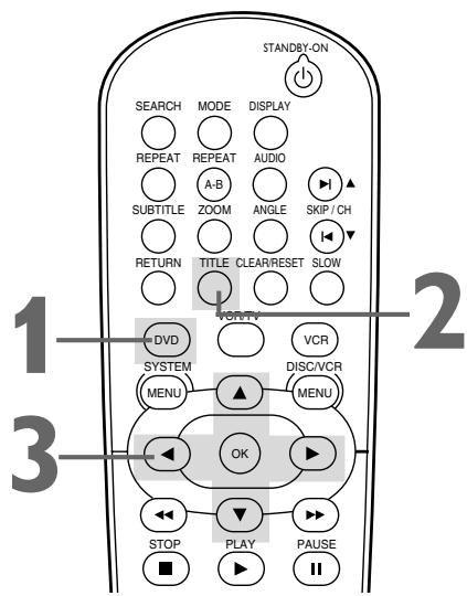 PHILIPS DVD750-002 - Utilisation du menu Titre - 1