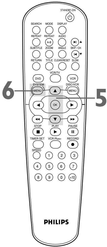 PHILIPS DVD750-002 - Press SYSTEM/MENU to remove the menus. - 1