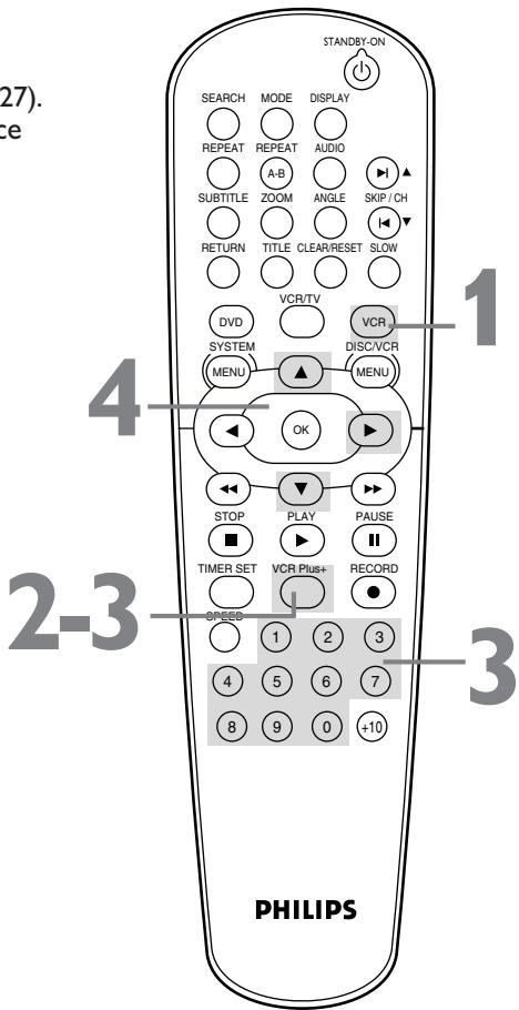 PHILIPS DVD750-002 - Enregistrement programme avec le système de programmation VCR Plus+ - 3