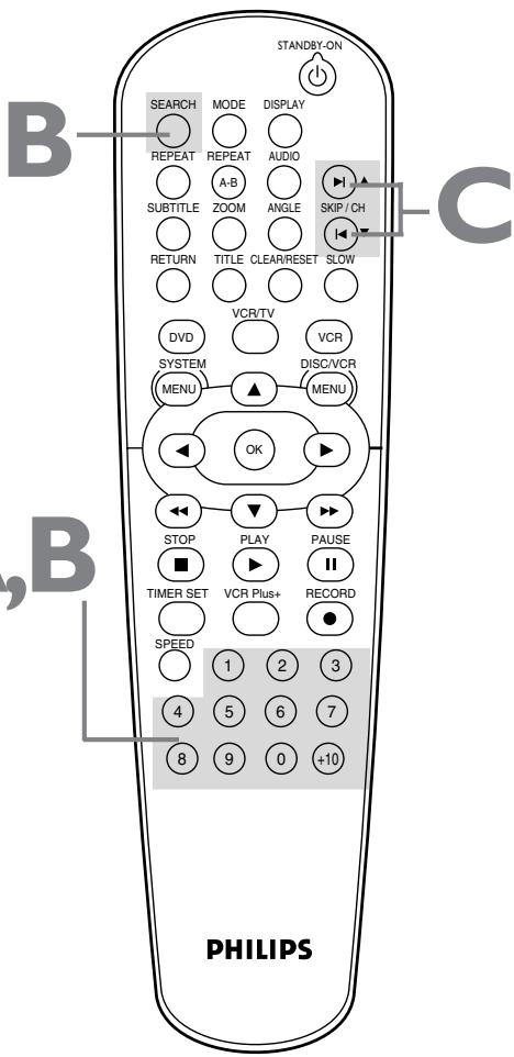 PHILIPS DVD750VR - Using the Number Buttons - 1