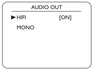 PHILIPS DVD750VR - Press or to select HIFI. ON will appear beside HIFI. - 1