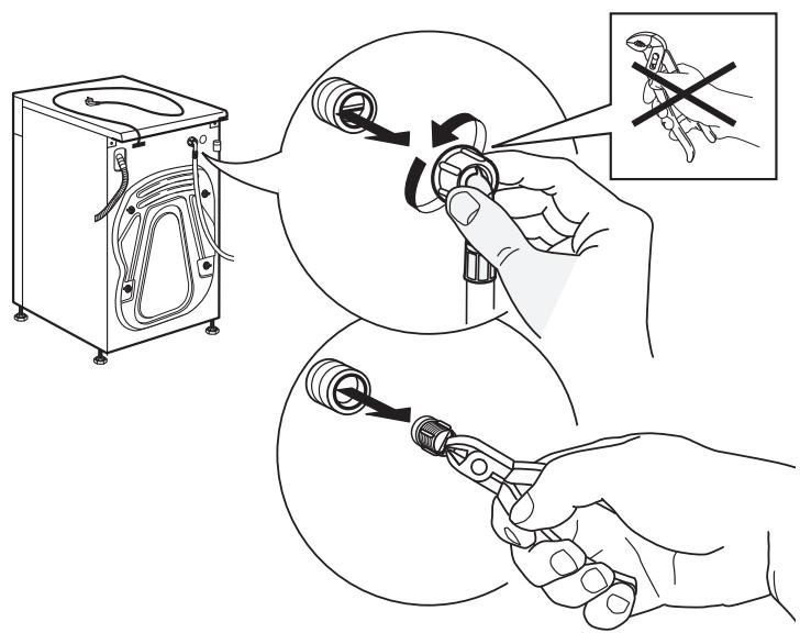 WHIRLPOOL FSCR10427 - Nettoyage des filtres à TAMIS du TUYAU d'alimentation d'eau - 3