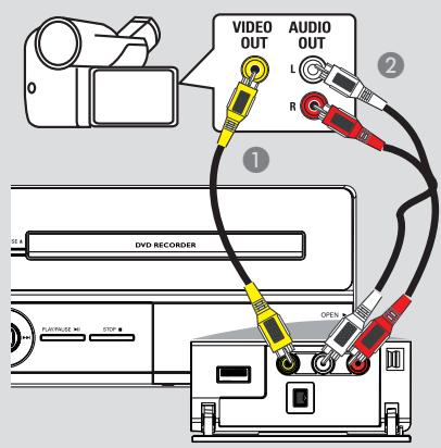 VIDEO OUT AUDIO OUT L R DVD RECORDER OPEN
