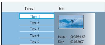 PHILIPS DVDR5570H - Changement du nom du titre - 1