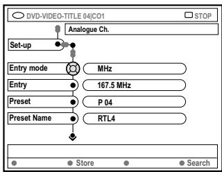 PHILIPS DVDR610 - Manuelle Suche der TV-Kanäle - 1