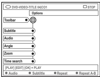 PHILIPS DVDR610 - Utilisation des options de la barre d'outils - 1
