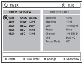 PHILIPS DVDR610 - Modification d'une programmation - 1